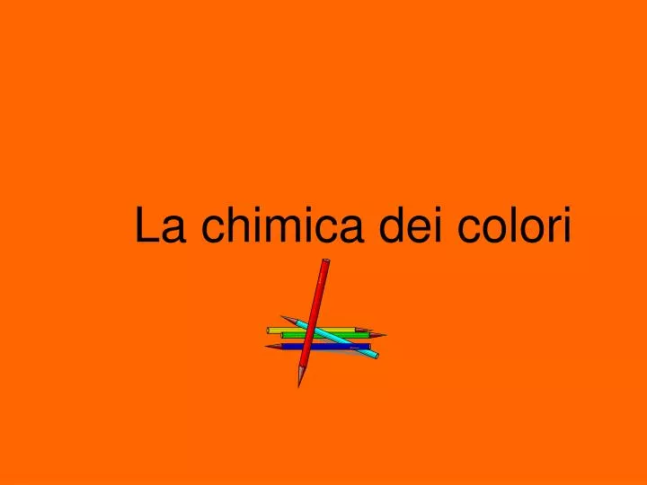 la chimica dei colori
