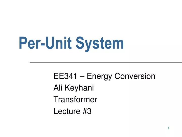 per unit system