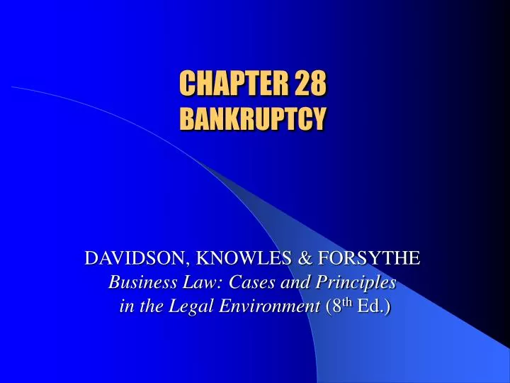 chapter 28 bankruptcy