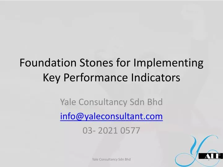 foundation stones for implementing key performance indicators
