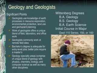 Geology and Geologists