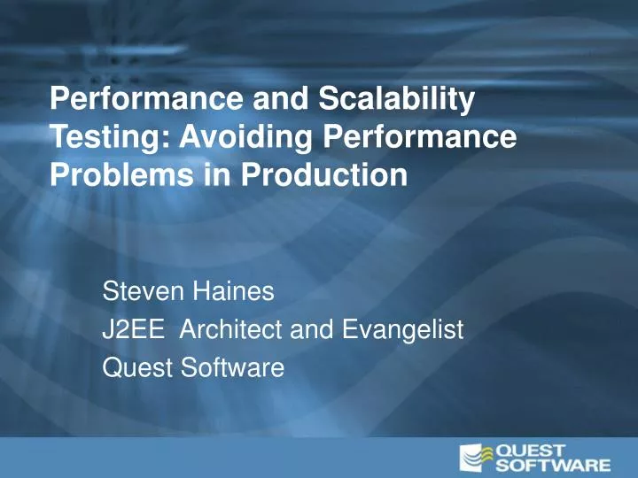 performance and scalability testing avoiding performance problems in production