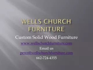 Wells Church Furniture
