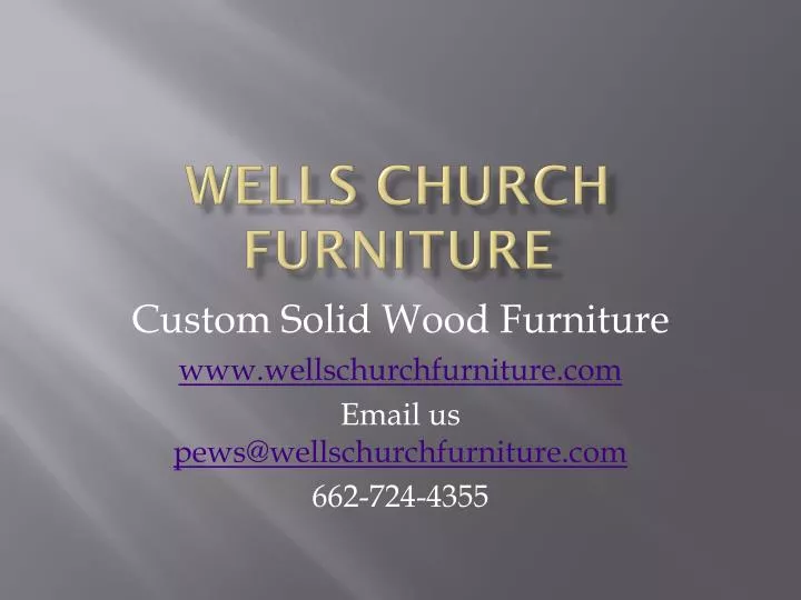 wells church furniture