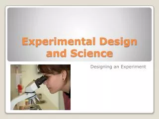 experimental design and science
