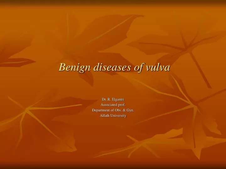 benign diseases of vulva