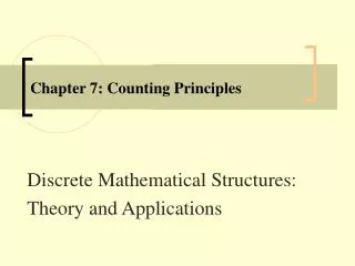 Chapter 7: Counting Principles