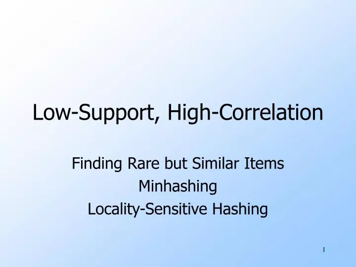 low support high correlation