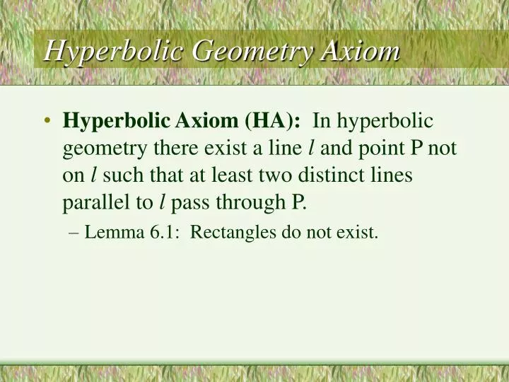 hyperbolic geometry axiom