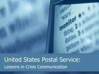 United States Postal Service: