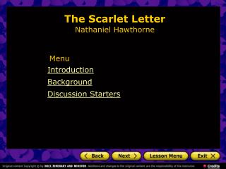 The Scarlet Letter Nathaniel Hawthorne