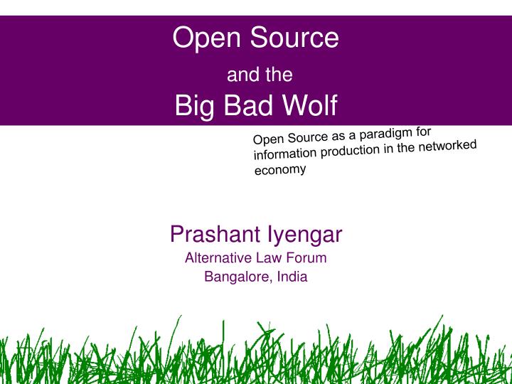open source and the big bad wolf