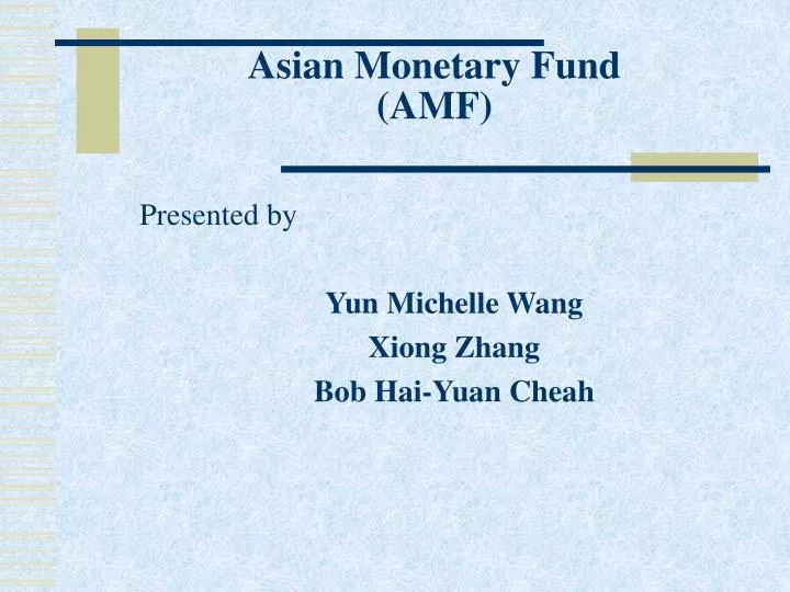 asian monetary fund amf
