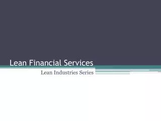 Lean Financial Services