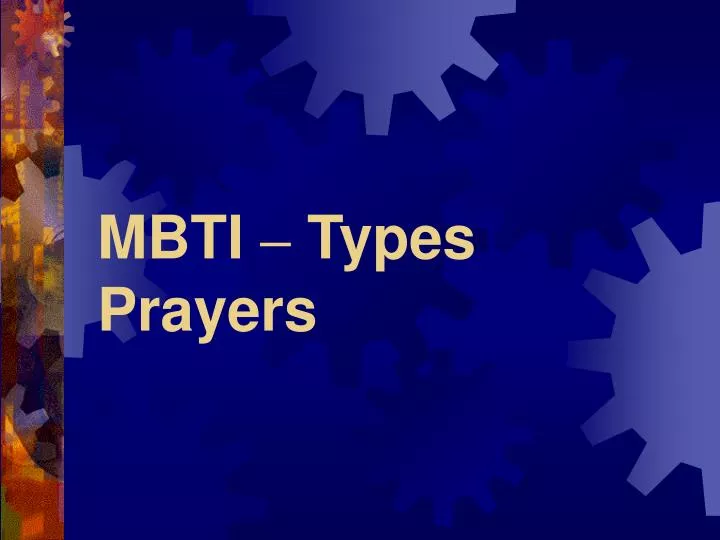 mbti types prayers