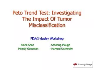 Peto Trend Test: Investigating The Impact Of Tumor Misclassification