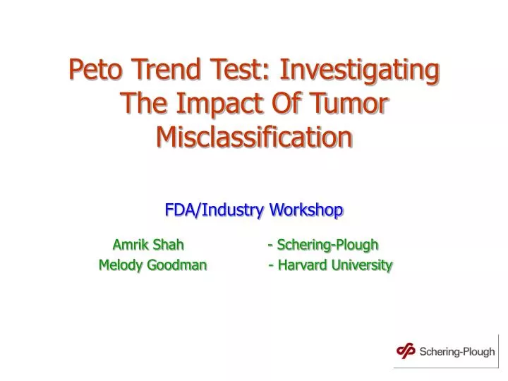 peto trend test investigating the impact of tumor misclassification