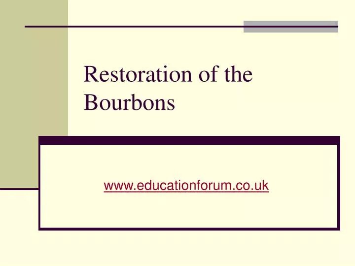 restoration of the bourbons