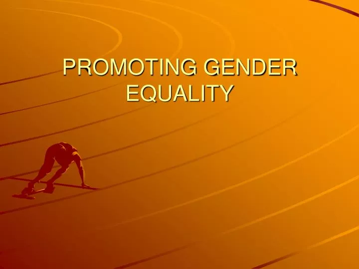 promoting gender equality