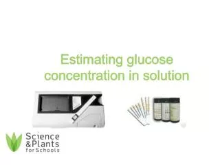 Estimating glucose concentration in solution