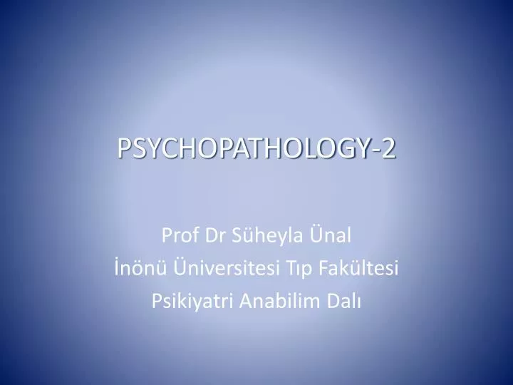 psychopathology 2