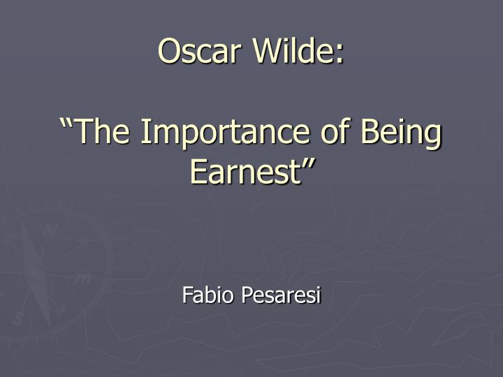 oscar wilde the importance of being earnest