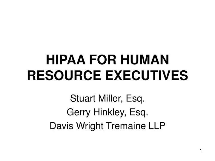 hipaa for human resource executives