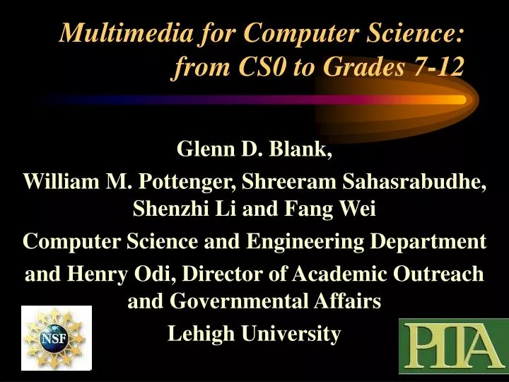 multimedia for computer science from cs0 to grades 7 12