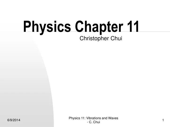 physics chapter 11