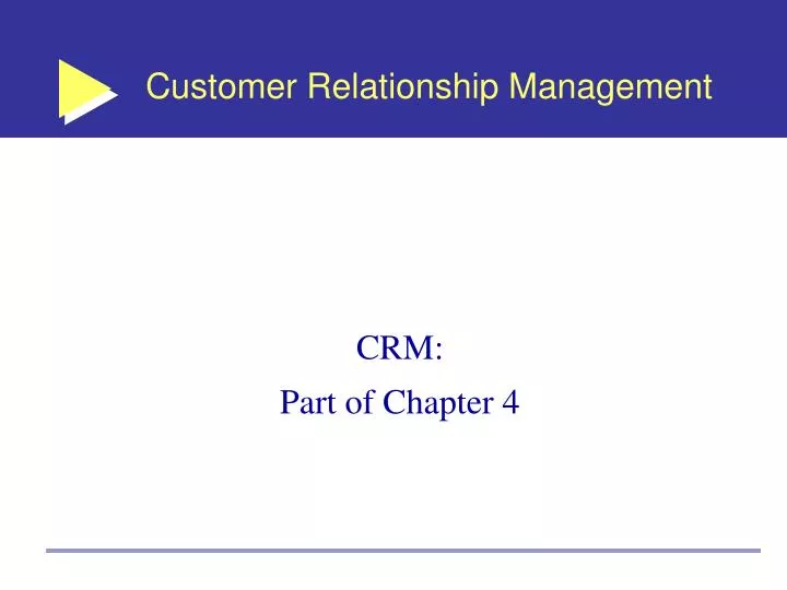 customer relationship management