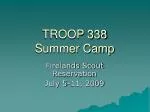 TROOP 338 Summer Camp - slide 1