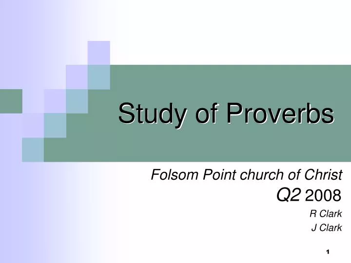 study of proverbs