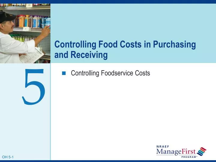 controlling food costs in purchasing and receiving