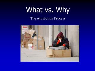 What vs. Why The Attribution Process