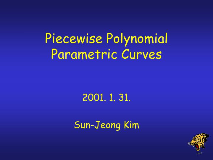 piecewise polynomial parametric curves