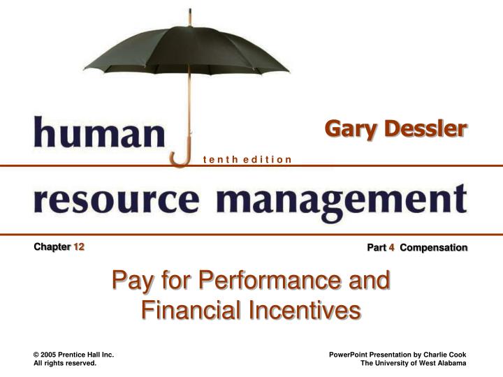 pay for performance and financial incentives