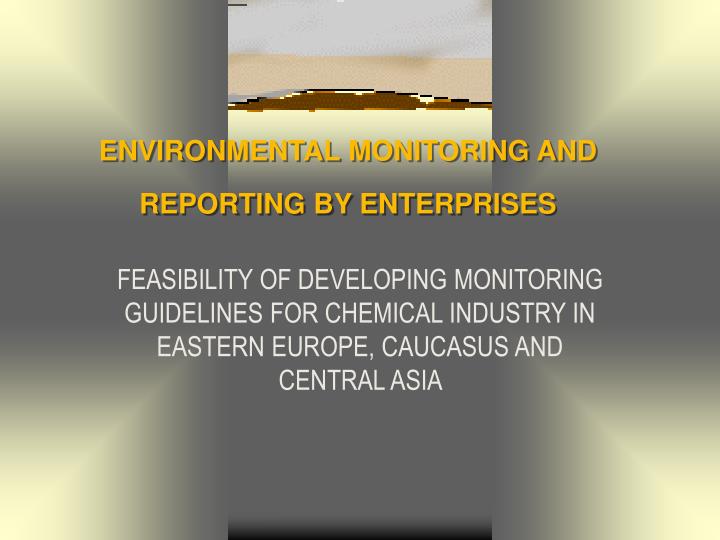 environmental monitoring and reporting by enterprises