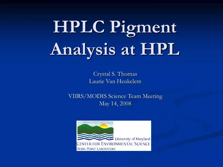 hplc pigment analysis at hpl
