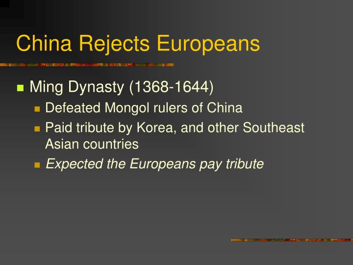 china rejects europeans