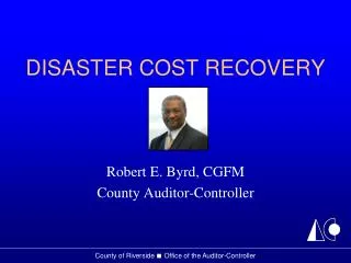 DISASTER COST RECOVERY