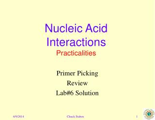 Nucleic Acid Interactions Practicalities