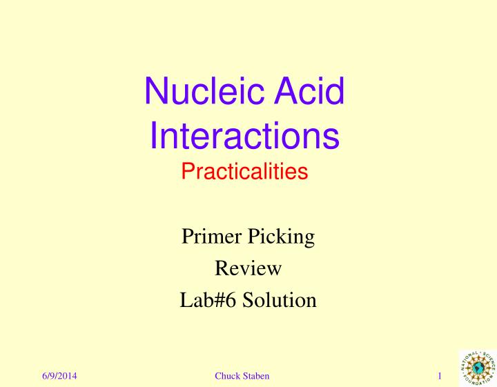 nucleic acid interactions practicalities