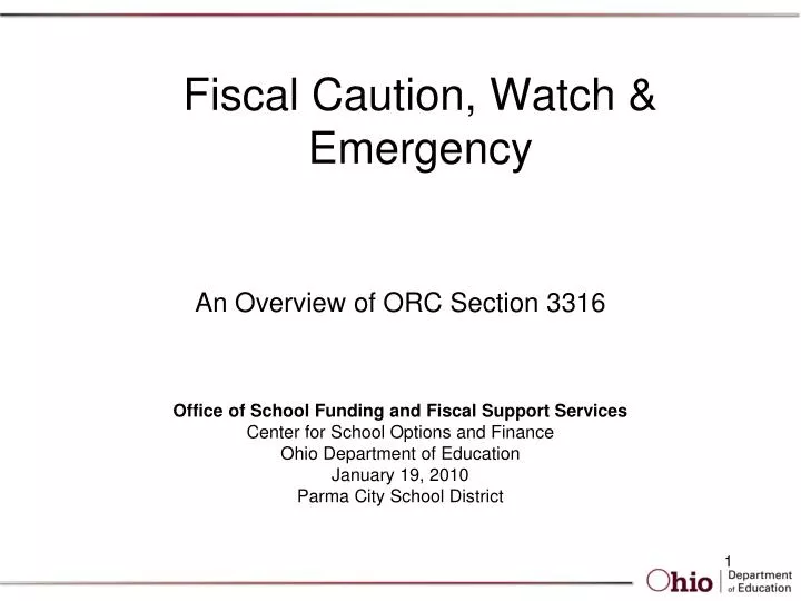 fiscal caution watch emergency