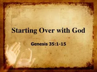 Starting Over with God