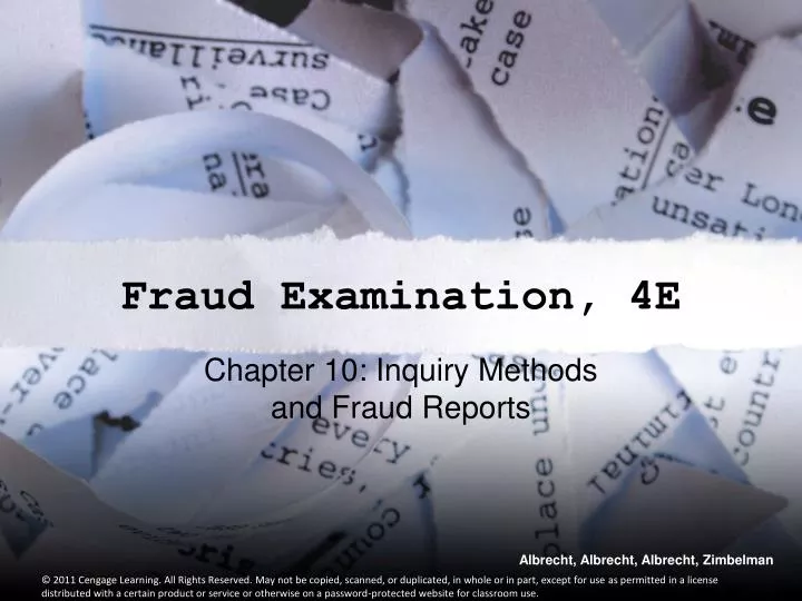 chapter 10 inquiry methods and fraud reports