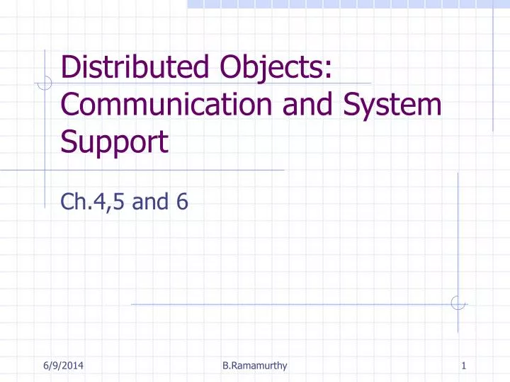 distributed objects communication and system support