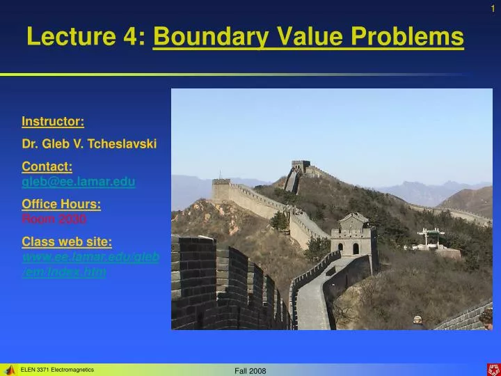 lecture 4 boundary value problems