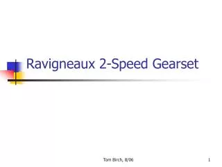Ravigneaux 2-Speed Gearset