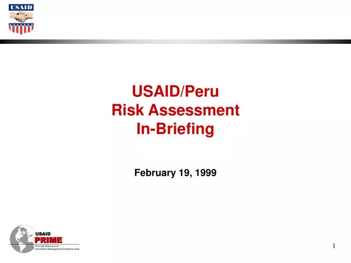 usaid peru risk assessment in briefing