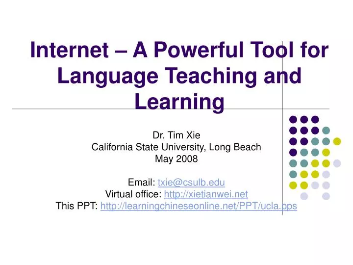 internet a powerful tool for language teaching and learning